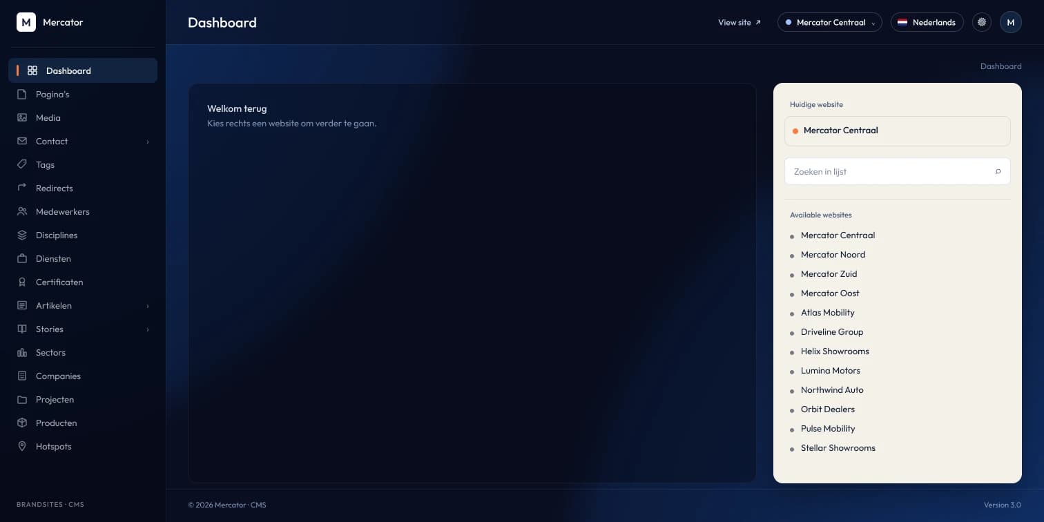 BrandSites screen 1